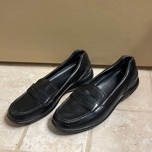 Cole Haan Nikeair Black Leather Penny Loafers